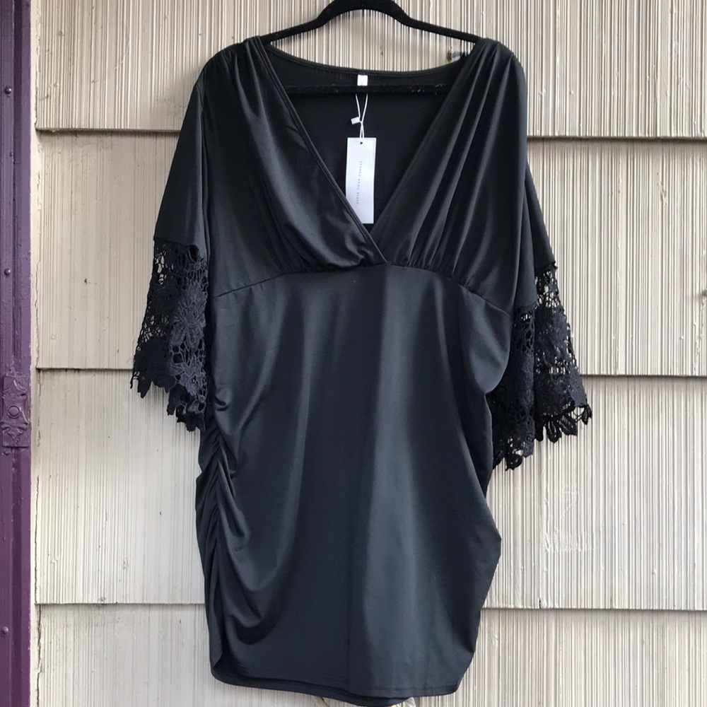 ✅Rosegal Blouse with Lace Sleeves